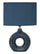 Lampada da Tavolo Seta Blu 28,5x15x43 cm in Ceramica e Ferro e Tessuto Blu