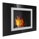 Camino a Bioetanolo da Parete 90x63 cm Flig Indianapolis Nero