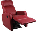 Poltrona Relax Manuale Reclinabile in Similpelle Vandi Bordeaux