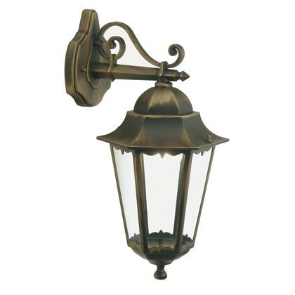 sconto Lampada Applique Grande in Basso Colore Nero e Oro per Esterno Linea Merlet Sovil