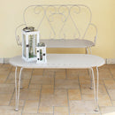 Tavolino Brighton 100x50x45 h cm in Acciaio Tortora