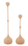 Porta Candele Slimmy Rosa Set 2 Pz Ø8x36 cm - Ø8x32 cm in Ferro Rosa e Oro