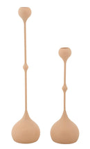 Porta Candele Slimmy Rosa Set 2 Pz Ø8x36 cm - Ø8x32 cm in Ferro Rosa e Oro      
