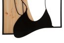 Pannello da Muro Beauty Ferro e Wood 60x2x90 cm in Ferro e MDF Nero e Marrone      