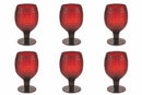 Confezione 6 Calici Vino in Vetro 300ml Villa d'Este Home Tivoli Karma Rossi