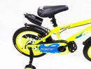 Bicicletta per Bambino 12" 2 Freni con Borraccia e Scudetto Frontale Gialla e Blu