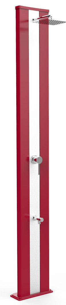 Doccia Solare da Giardino 40L Miscelatore e Lavapiedi Arkema Dada S Fascia Inox Cherry acquista