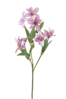Set 12 Mini Lilium Artificiali con Fiori Altezza 56 cm Rosa