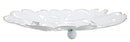 Svuota Tasche Bianco Heart Ø29x4 cm in Ferro Bianco e Oro
