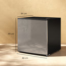 Mini Frigorifero da 46L con Scomparto per Ghiaccio Porta Reversibile Temperatura Regolabile Argento      