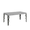 Tavolo Allungabile 140/244x90x77 cm Karamay Premium Cemento