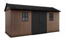 Casetta Box da Giardino 476x230x246 cm Newton Plus 7515/1575 Doppia Opzione Montaggio in Resina Evotech+ Marrone      