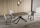 Tavolo Allungabile 140/224x80Cm Niket Tortora Gambe Antracite      