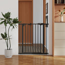 Cancello per Cani e Animali Domestici 68x77 cm con Chiusura Automatica per Scale e Ingressi Nero      