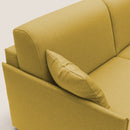 Divano Letto 2 Posti 149x90x96 cm in Tessuto Giallo