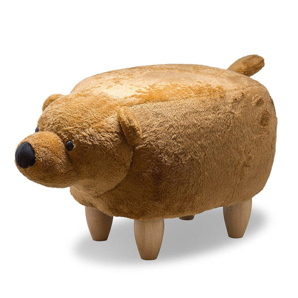 Sgabello Pouf Poggiapiedi per Bambini 65x35x36 cm Orso Bianco Divina Home sconto