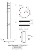 Posacenere a Colonna Ø32 cm in Acciaio 2L per Esterno
