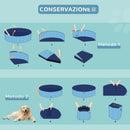 Piscina Pieghevole per Cani in PVC Azzurro Ø140x30h cm 