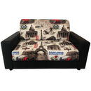 Divano 2 Posti Divanetto Attesa Design in Similpelle e Tessuto Renier Kube Paris