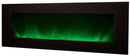 Camino Elettrico da Parete Effetto Fiamma 2000W CheminArte Volcano 5XL Nero