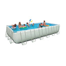 Piscina Fuori Terra Rettangolare H132x732x366cm con Pompa Scaletta e Teli Intex Ultra Frame