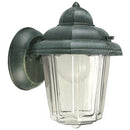 Lampada Applique Lunga Vetro Chiaro Colore Nero e Verde per Esterno Linea Mignon Sovil