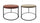 Set 2 Tavolini Alka in Acciaio Beige/Terracotta