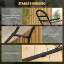 Supporto per Amaca 278x97x112 cm Regolabile e Antiscivolo con Ganci a S in Acciaio Nero      