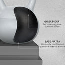 Kettlebell per Allenamento 6 Kg in PVC e Sabbia Metallica Grigio