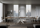 Tavolo Allungabile 200-460x90x77 cm Volantis Noce Telaio Bianco 
