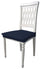 Set 2 Coprisedie Elasticizzati in Poliestere Fashion Blu Scuro