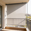 Tenda a Rullo Avvolgibile 250x160 cm con Cassetta in Alluminio e Manovella in Poliestere Anti-UV Bianco Crema      
