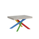 Tavolo Allungabile 120/380x90 cm Volantis Cashmere Gambe Multicolore 4/B      