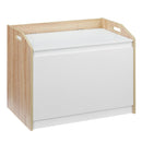 Cassapanca Baule Rettangolare 62,4x40x51,5 cm in MDF Bianca