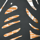 Separé Frangivista a 3 Ante Verticali 122x45x198 cm in Acciaio con Motivo Tropicale Nero      