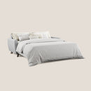Divano Letto 3 Posti 208x97x96 cm in Tessuto Grigio Chiaro
