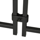 Recinto per Cani di Piccola e Media Taglia 122x122x138 cm con Tettuccio in Acciaio Nero