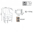 Poltrona Malesia 58x60x88 h cm in Wicker Grigio