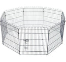 Recinto Gabbia per Cani Gatti in Acciaio 8 pezzi Ø158×107 cm 