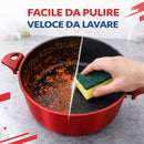 Set 3 Casseruole Milena con Coperchi e Mestoli Piano Cottura Universale Rosso     