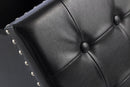 Baule Cassapanca Pouf Contenitore in Similpelle Soriani Nero con Borchie
