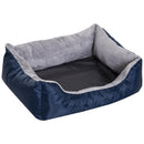 Cuccia Letto da interno per Cane Gatto con Cuscino Grigio blu 75x60x20 cm 