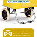 Carrello per la Spesa Zeus Trolley con Rivestimento Termico 35x30x90 cm e Ruote Giallo      