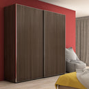 Binario per Porte Scorrevoli per Armadio 230 cm Spessore 20 mm Chiusura Soft con Kit di Accessori Emuca Anodizzato opaco