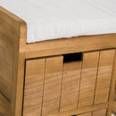 Panca Contenitore da Ingresso con Cassetti e Ripiani in Legno Chiaro 69x34x48 cm 