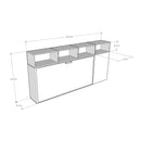 Letto Singolo a Scomparsa Composizione A Kando H129,7 Bianco Frassino con Materasso
