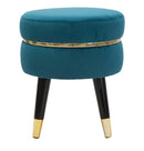 Sgabello Paris Ottanio Gold Ø35x40,5 cm in Pino e Spugna e Metallo e Poliestere      