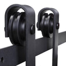 Binario per Porte Scorrevoli con Kit di Accessori in Acciaio al Carbonio 200x4x0.6 cm 