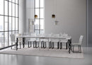 Consolle Allungabile 90-300x40x77 cm in Nobilitato Bianco