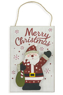 Fuoriporta Natalizio a LED 30x47 cm Soriani XMAS Welcome Babbo Natale